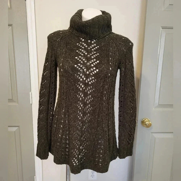 Sleeping on Snow Anthropologie Eldora Linen/Wool Blend Tunic Knit Sweater(XS) - Picture 2 of 7